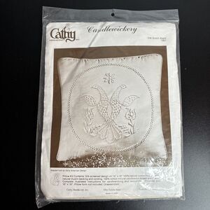 VINTAGE Cathy NEEDLECRAFT CANDLEWICKERY CW Dutch Eagle 7807 Pillow Kit SEALED